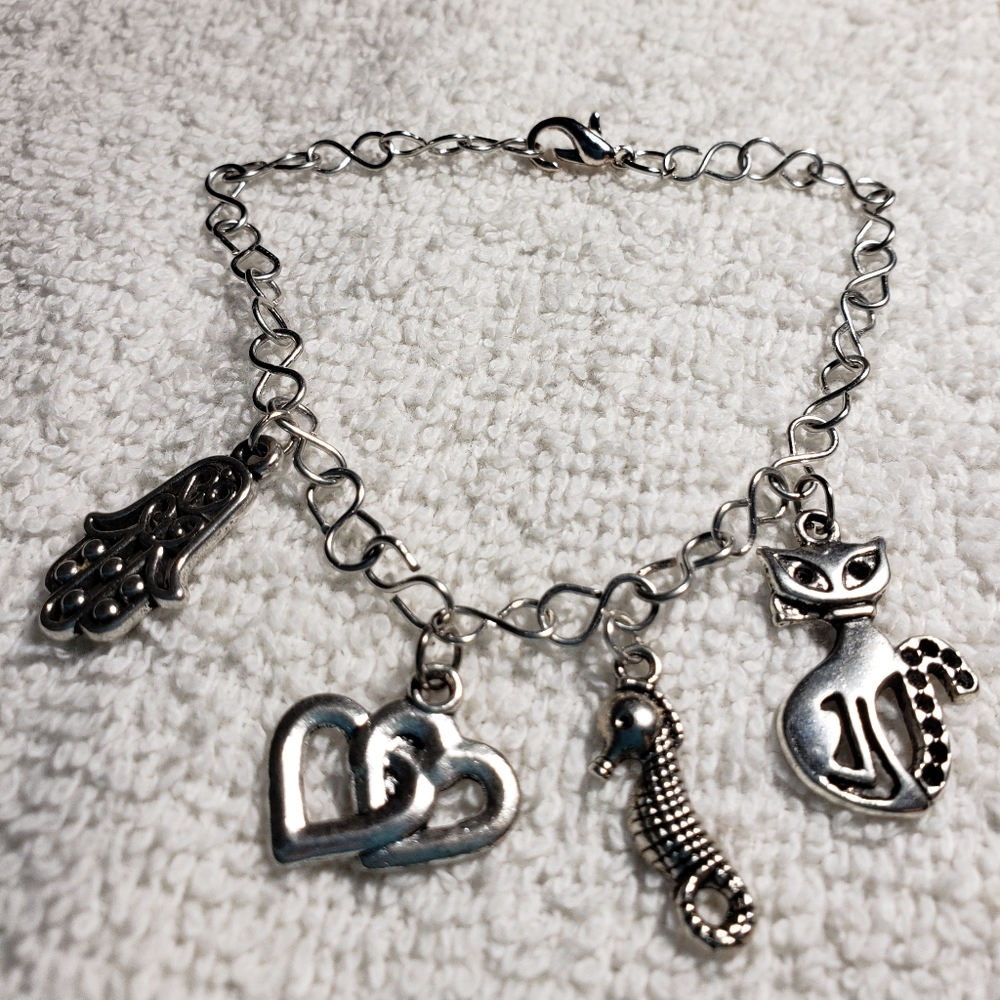 6 - 8 handmade charm bracelet